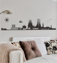 Skyline von Erfurt als stylisches Wandtattoo