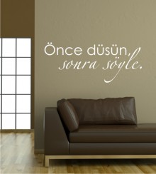 Önce düsün... als Wandtattoo