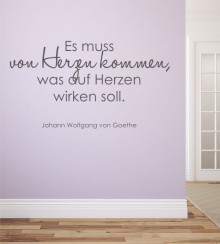 Es muss von Herzen kommen... als Wandtattoo