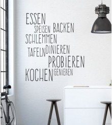 Essen Backen Schlemmen als Wandtattoo