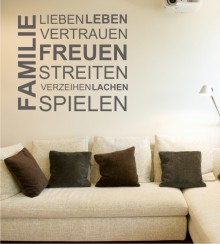 Familie, Freuen... als Wandtattoo