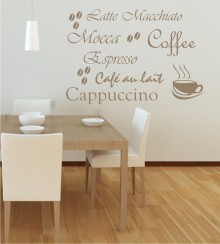 Kaffee, Coffee als Wandtattoo