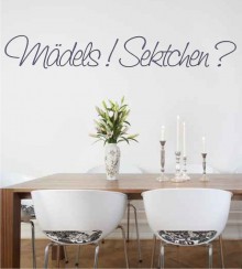 Mädels ! Sektchen ? als Wandtattoo