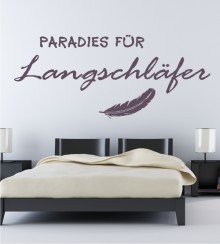 Paradies für Langschläfer als Wandtattoo