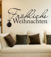 Fröhliche Weihnachten als Wandtattoo