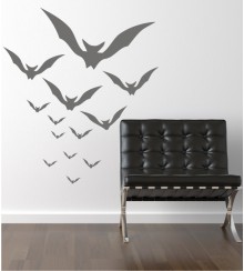 Fledermausschwarm als Wandtattoo 