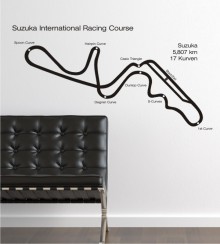 Japan Rennstrecke als Wandtattoo