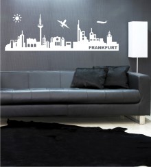 Skyline von Frankfurt als stylisches Wandtattoo