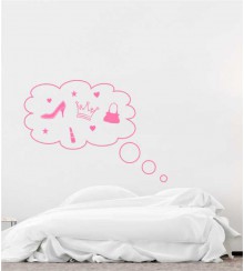 Frauen Gedankenblase als Wandtattoo