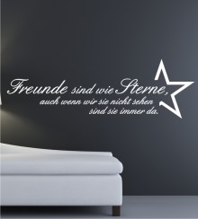 Freunde sind wie Sterne ... als Wandtattoo