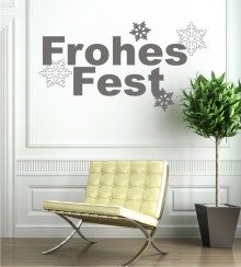 Frohes Fest als Wandtattoo