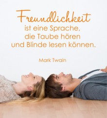 Freundlichkeit ist eine Sprache... als Wandtattoo