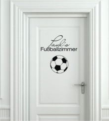 Fußball mit Name als Wandtattoo