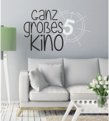 Ganz großes Kino als zweifarbiges Wandtattoo