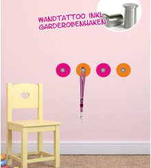 Punkte als Wandtattoogarderobe