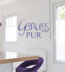 Genuss Pur als Wandtattoo