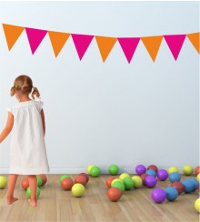 Fähnchen 2-farbig als Wandtattoo