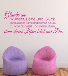 Glaube an... als Wandtattoo