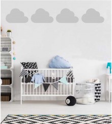 Große Wolken (Set) als Wandtattoo