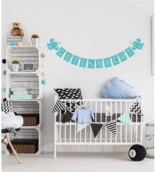 Gute Nacht Girlande als Wandtattoo