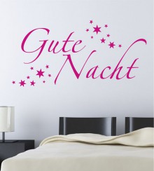 Gute Nacht 2 als Wandtattoo.