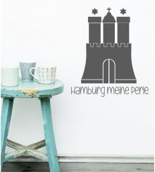 Hamburg meine Perle als Wandtattoo