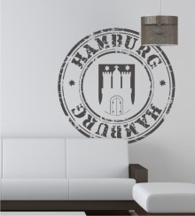 Stempel von Hamburg als Wandtattoo 
