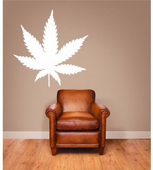 Hanfblatt als Wandtattoo