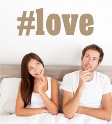 Hashtag love als Wandtattoo