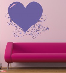 Herzranke als Wandtattoo