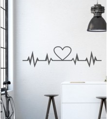 Herzschlag als Wandtattoo