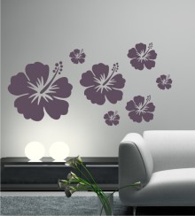 Hibiskus als Wandtattoo