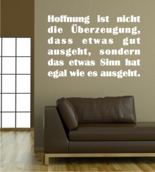 Hoffnung ist nicht... als Wandtattoo