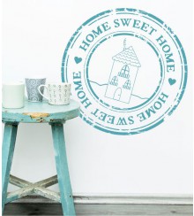 Home Sweet Home Stempel als Wandtattoo