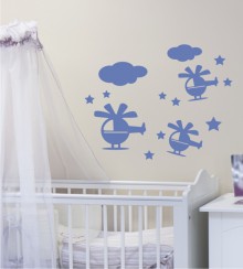 Hubschrauber als Wandtattoo 