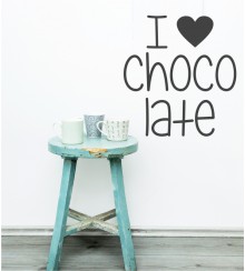 I love chocolate als Wandtattoo
