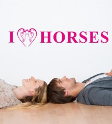 I Love Horses als Wandtattoo
