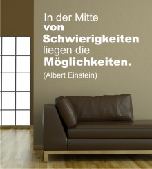 In der Mitte... als Wandtattoo