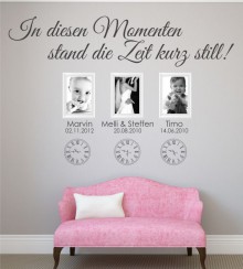In diesen Momenten mit Uhr als Wandtattoo