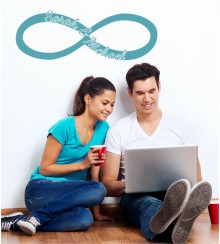 Infinity mit Namen als Wandtattoo