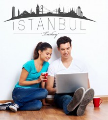 Istanbul Skyline als Wandtattoo