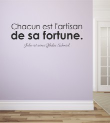 Chacun est l'artisan als Wandtattoo