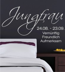 Sternzeichen Jungfrau + Eigenschaften als Wandtattoo