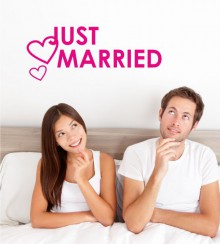 Just married als Wandtattoo