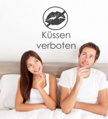 Küssen verboten... als Wandtattoo