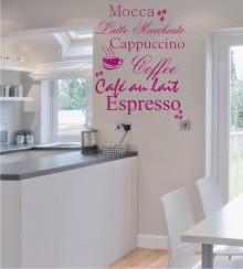 Kaffee Coffee 2 als Wandtattoo