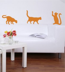 Katzen als Wandtattoo