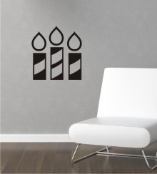 Kerzen als Wandtattoo