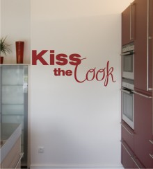 Kiss the Cook als Wandtattoo
