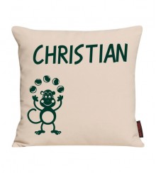 Kissen mit Name und Affe